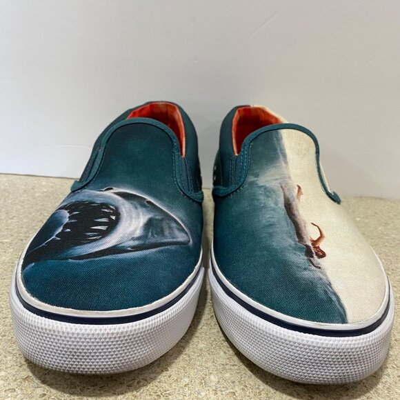 Sperry X Jaws 40th Anniversary Shark Attack Slip On Mens size 9 - Picture 7 of 9